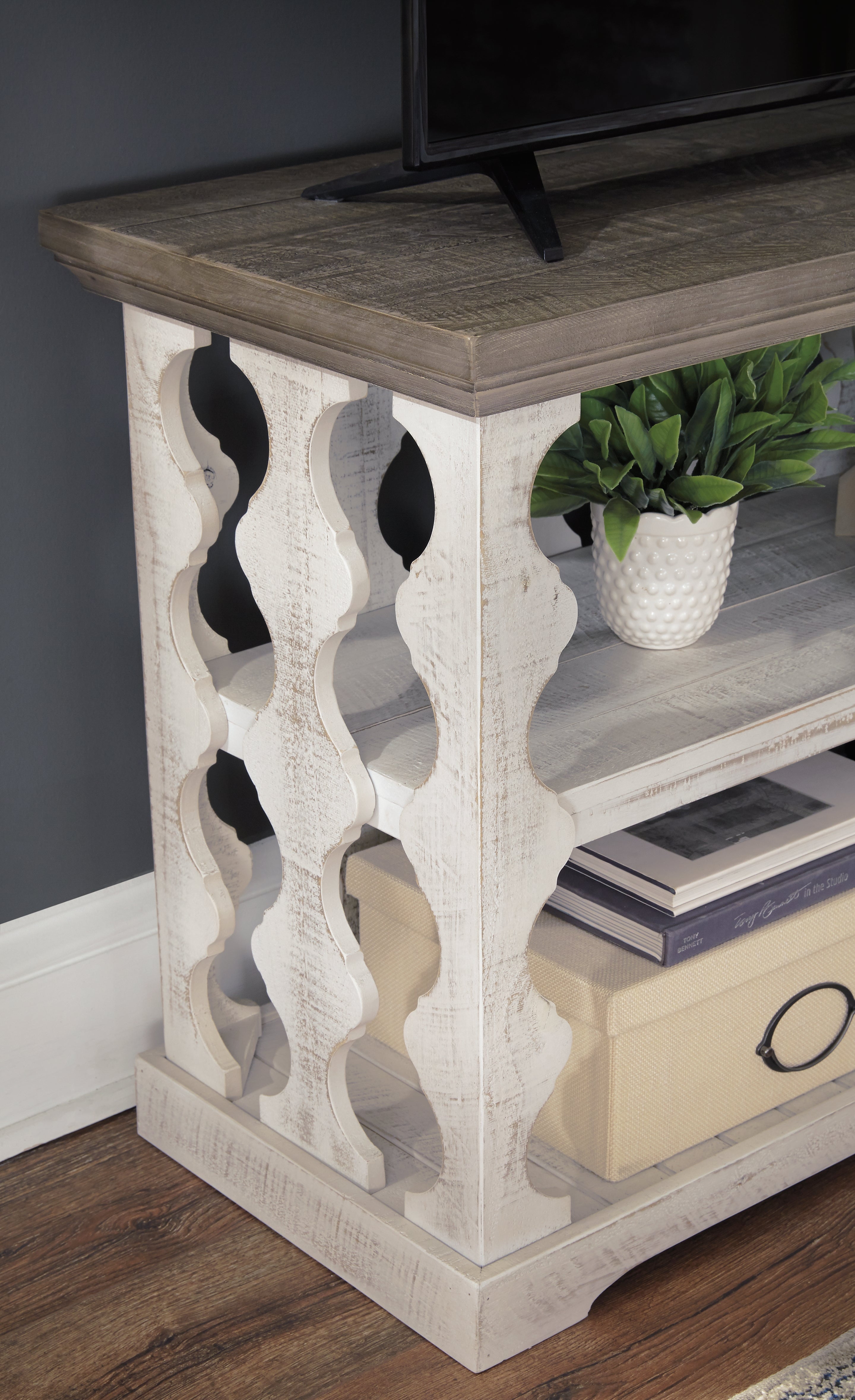 Furniture City Laplace - Ashley Furniture - Havalance Sofa/Console Table - Console Sofa Table / Gray/White - T814-5