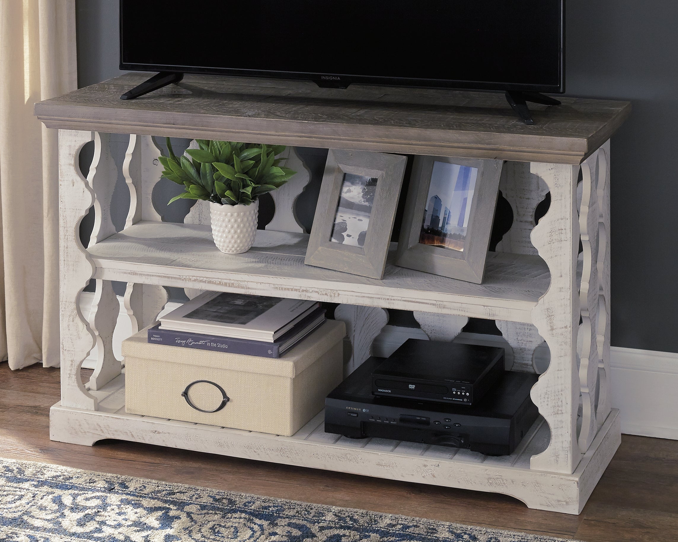 Furniture City Laplace - Ashley Furniture - Havalance Sofa/Console Table - Flip Top Sofa Table / Gray/White - T814-4
