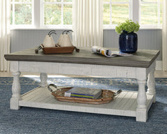 Furniture City Laplace - Ashley Furniture - Havalance Lift-Top Coffee Table - Lift Top Cocktail Table / White/Gray - T994-20