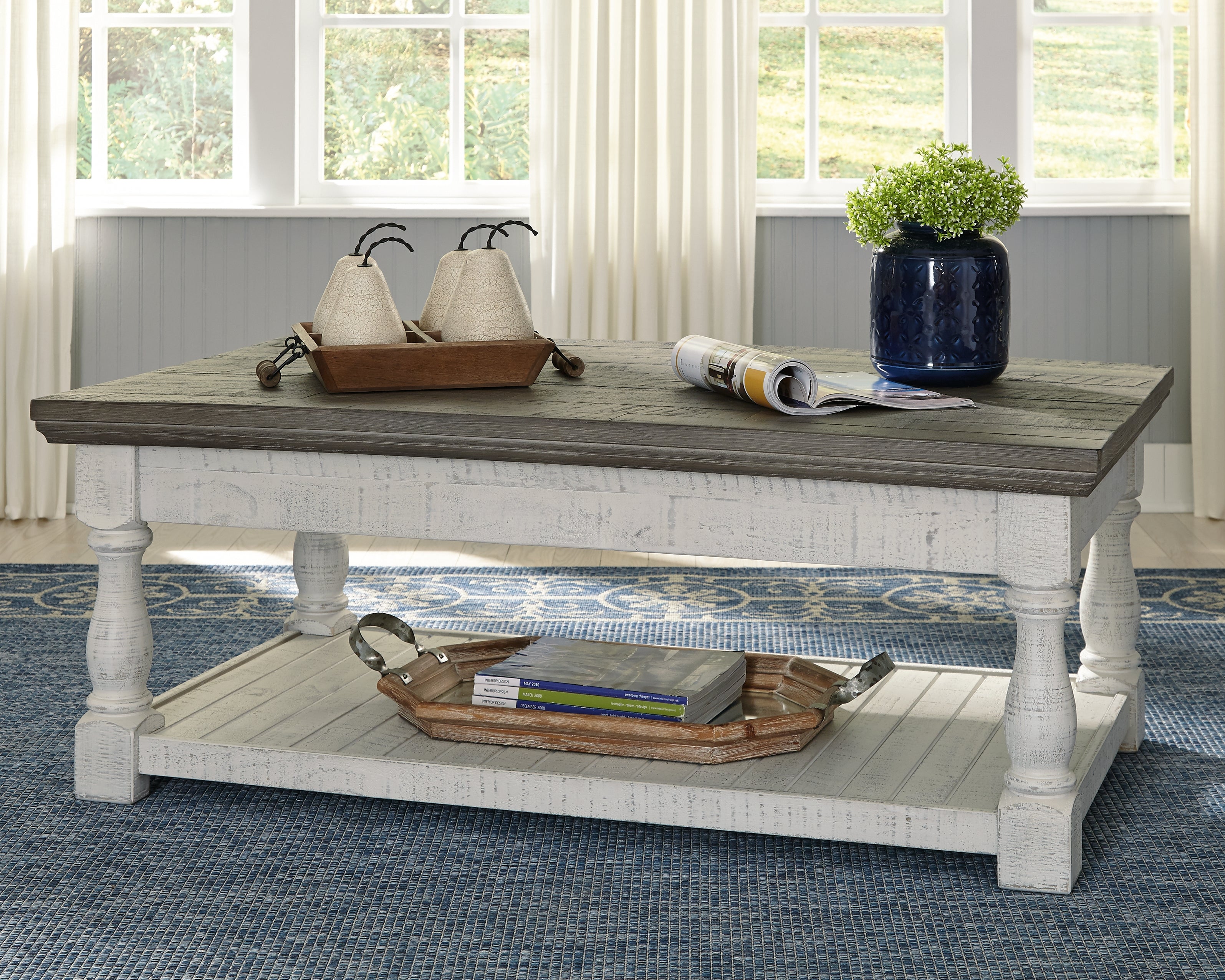 Furniture City Laplace - Ashley Furniture - Havalance Lift-Top Coffee Table - Lift Top Cocktail Table / White/Gray - T994-20
