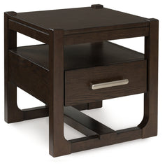 Furniture City Laplace - Ashley Furniture - Breckington End Table - Square End Table / Dark Brown - T856-2