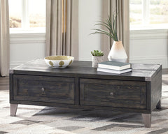 Furniture City Laplace - Ashley Furniture - Todoe Coffee Table with Lift Top - Lift Top Cocktail Table / Dark Gray - T901-9