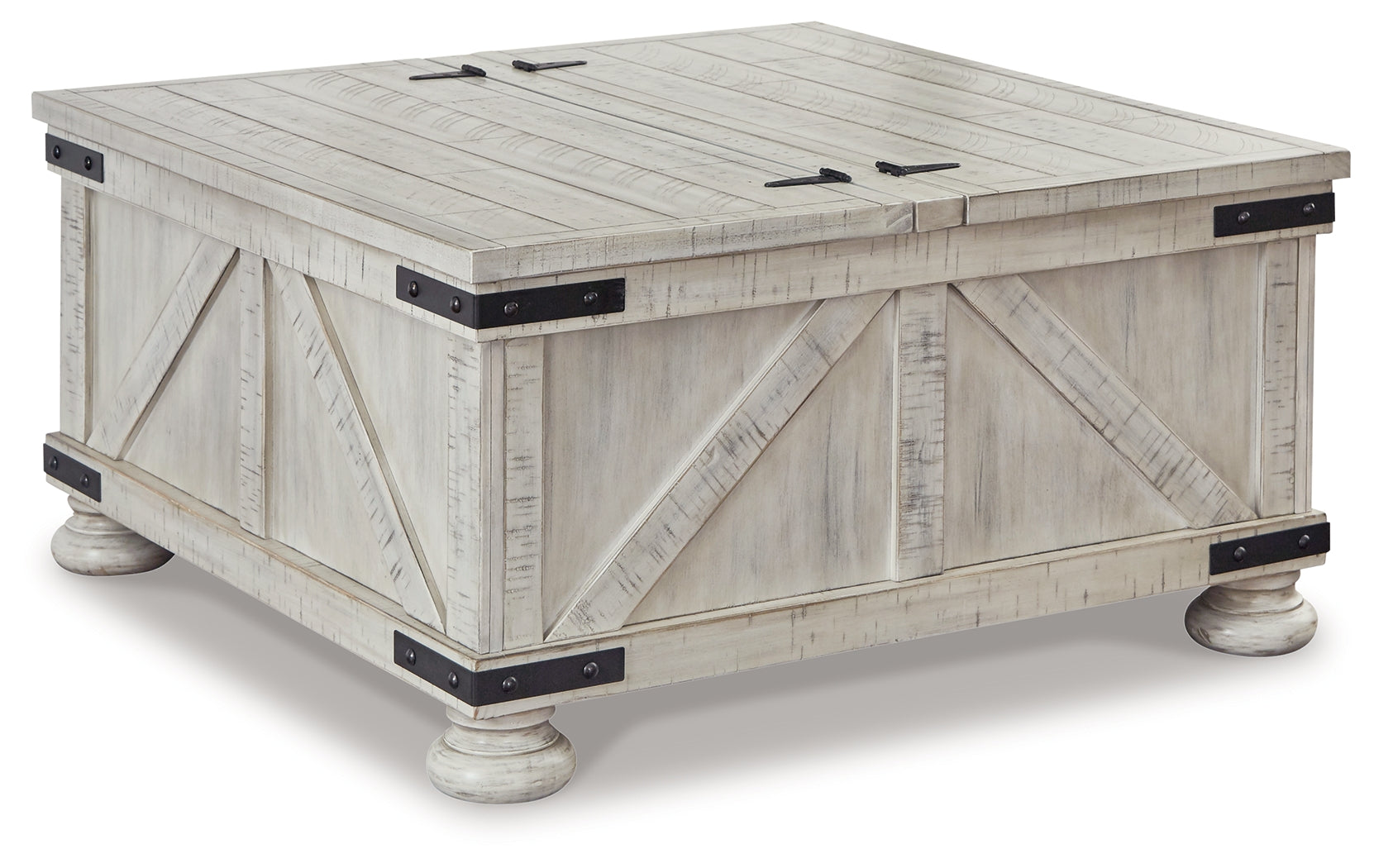 Furniture City Laplace - Ashley Furniture - Carynhurst Coffee Table - Cocktail Table with Storage / Whitewash - T929-20