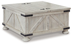 Furniture City Laplace - Ashley Furniture - Carynhurst Coffee Table - Cocktail Table with Storage / Whitewash - T929-20