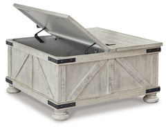 Furniture City Laplace - Ashley Furniture - Carynhurst Coffee Table - Cocktail Table with Storage / Whitewash - T929-20