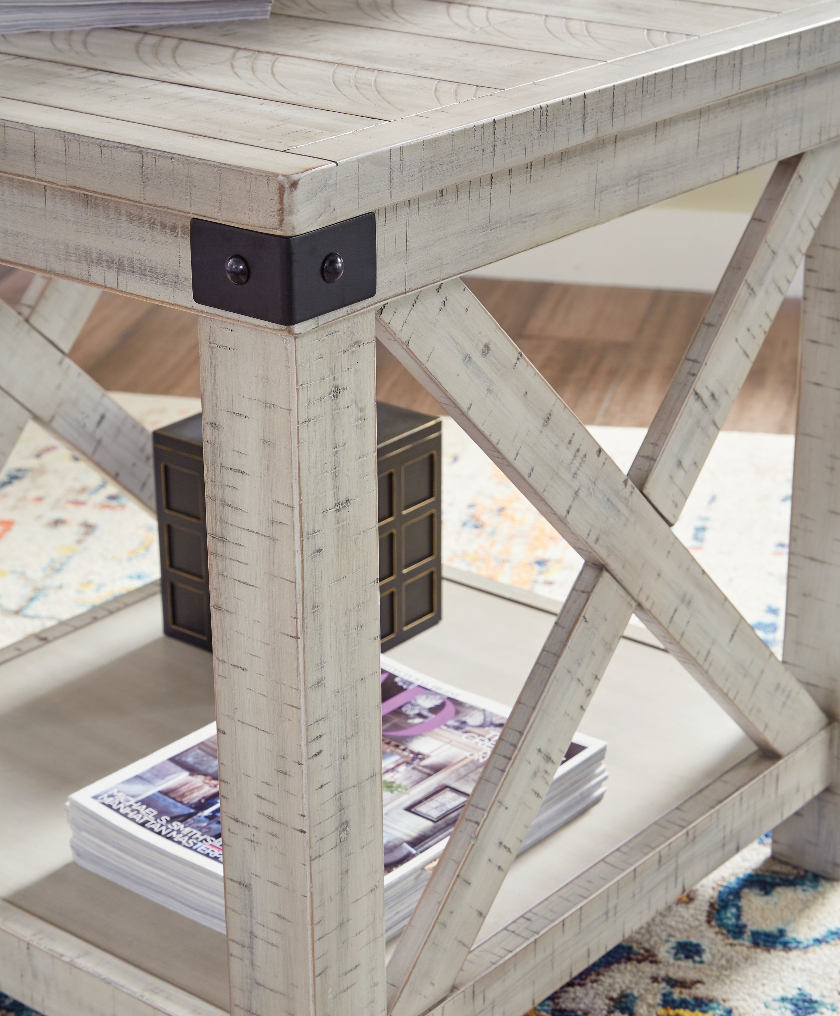 Furniture City Laplace - Ashley Furniture - Carynhurst End Table - Rectangular End Table / Whitewash - T929-3