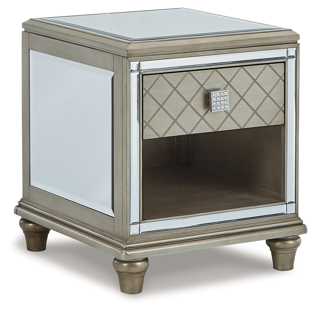 Furniture City Laplace - Ashley Furniture - Chevanna End Table - Rectangular End Table / Platinum - T942-3