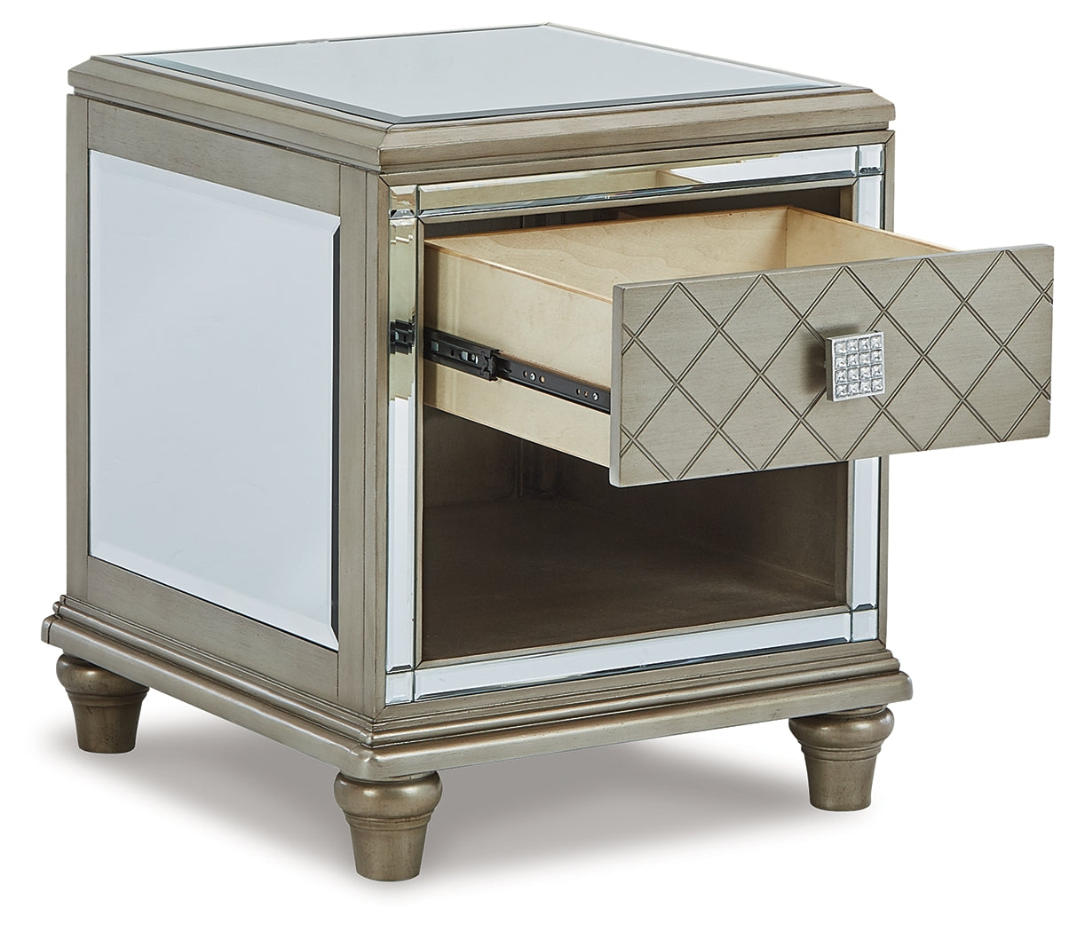 Furniture City Laplace - Ashley Furniture - Chevanna End Table - Rectangular End Table / Platinum - T942-3