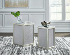 Furniture City Laplace - Ashley Furniture - Traleena Nesting End Table (Set of 2) - Nesting End Tables (Set of 2) / Silver Finish - T957-16