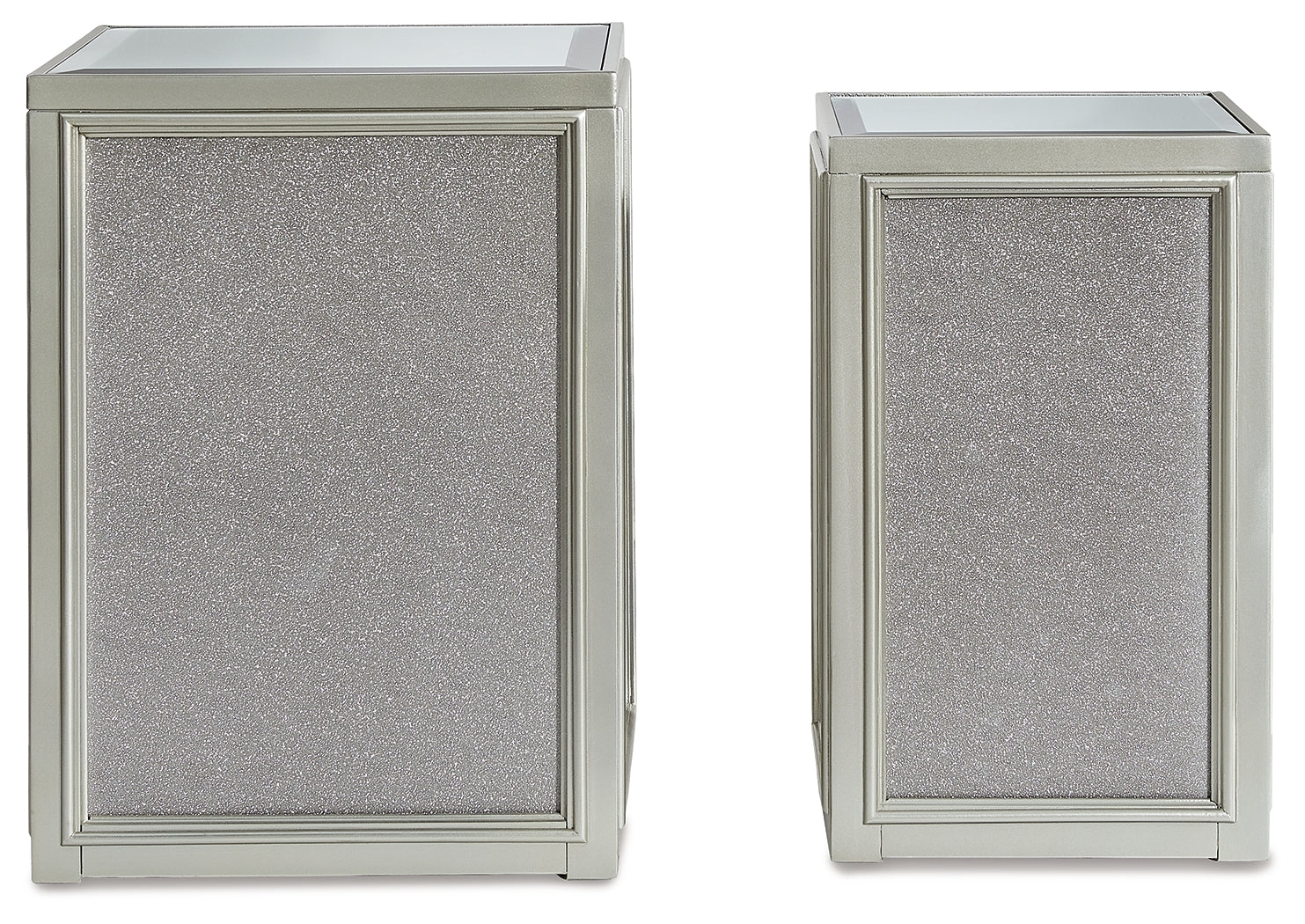 Furniture City Laplace - Ashley Furniture - Traleena Nesting End Table (Set of 2) - Nesting End Tables (Set of 2) / Silver Finish - T957-16