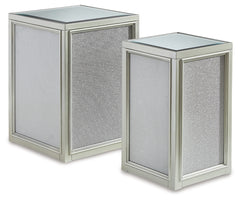 Furniture City Laplace - Ashley Furniture - Traleena Nesting End Table (Set of 2) - Nesting End Tables (Set of 2) / Silver Finish - T957-16