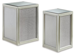 Furniture City Laplace - Ashley Furniture - Traleena Nesting End Table (Set of 2) - Nesting End Tables (Set of 2) / Silver Finish - T957-16