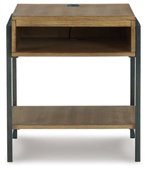 Furniture City Laplace - Ashley Furniture - Fridley End Table - Rectangular End Table / Brown/Black - T964-3