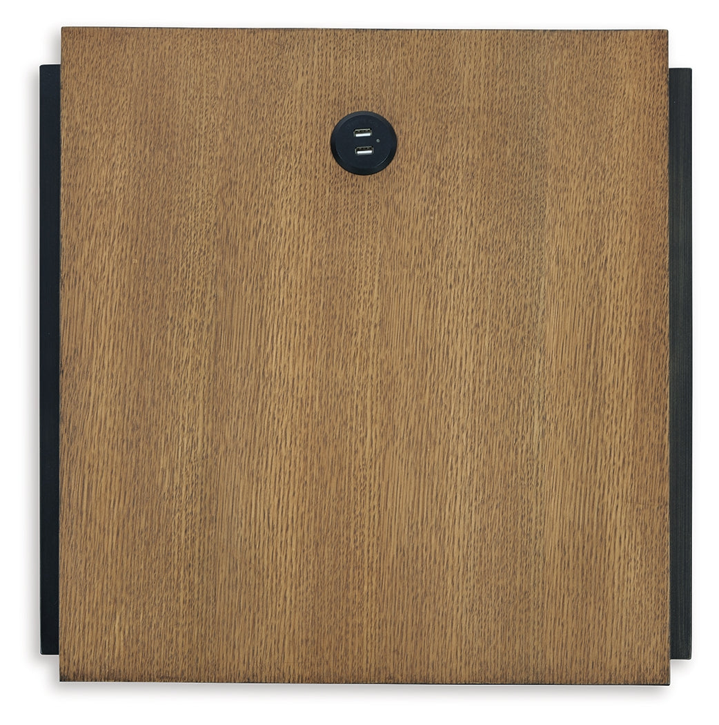 Furniture City Laplace - Ashley Furniture - Fridley End Table - Rectangular End Table / Brown/Black - T964-3