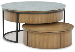 Furniture City Laplace - Ashley Furniture - Fridley Nesting Coffee Table (Set of 2) - Nesting Cocktail Tables (Set of 2) / Gray/Brown/Black - T964-8