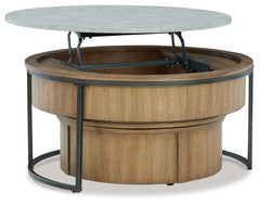 Furniture City Laplace - Ashley Furniture - Fridley Nesting Coffee Table (Set of 2) - Nesting Cocktail Tables (Set of 2) / Gray/Brown/Black - T964-8