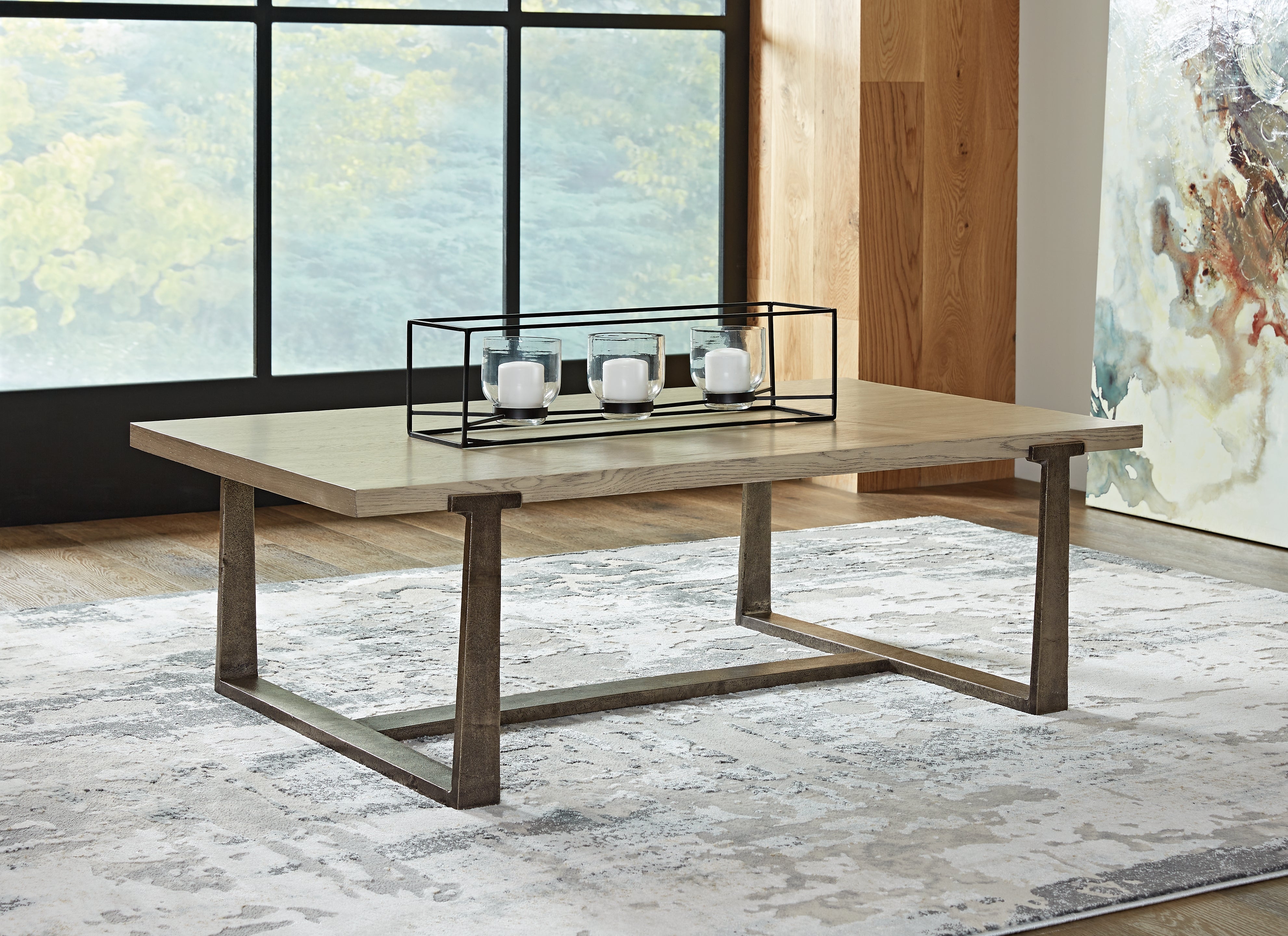 Furniture City Laplace - Ashley Furniture - Dalenville Coffee Table - Rectangular Cocktail Table / Gray - T965-1