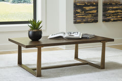 Furniture City Laplace - Ashley Furniture - Balintmore Coffee Table - Rectangular Cocktail Table / Brown/Gold Finish - T967-1
