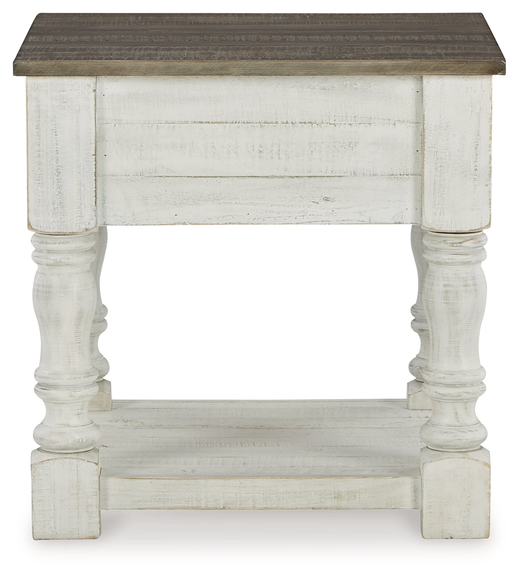 Furniture City Laplace - Ashley Furniture - Havalance End Table - Square End Table / White/Gray - T994-2