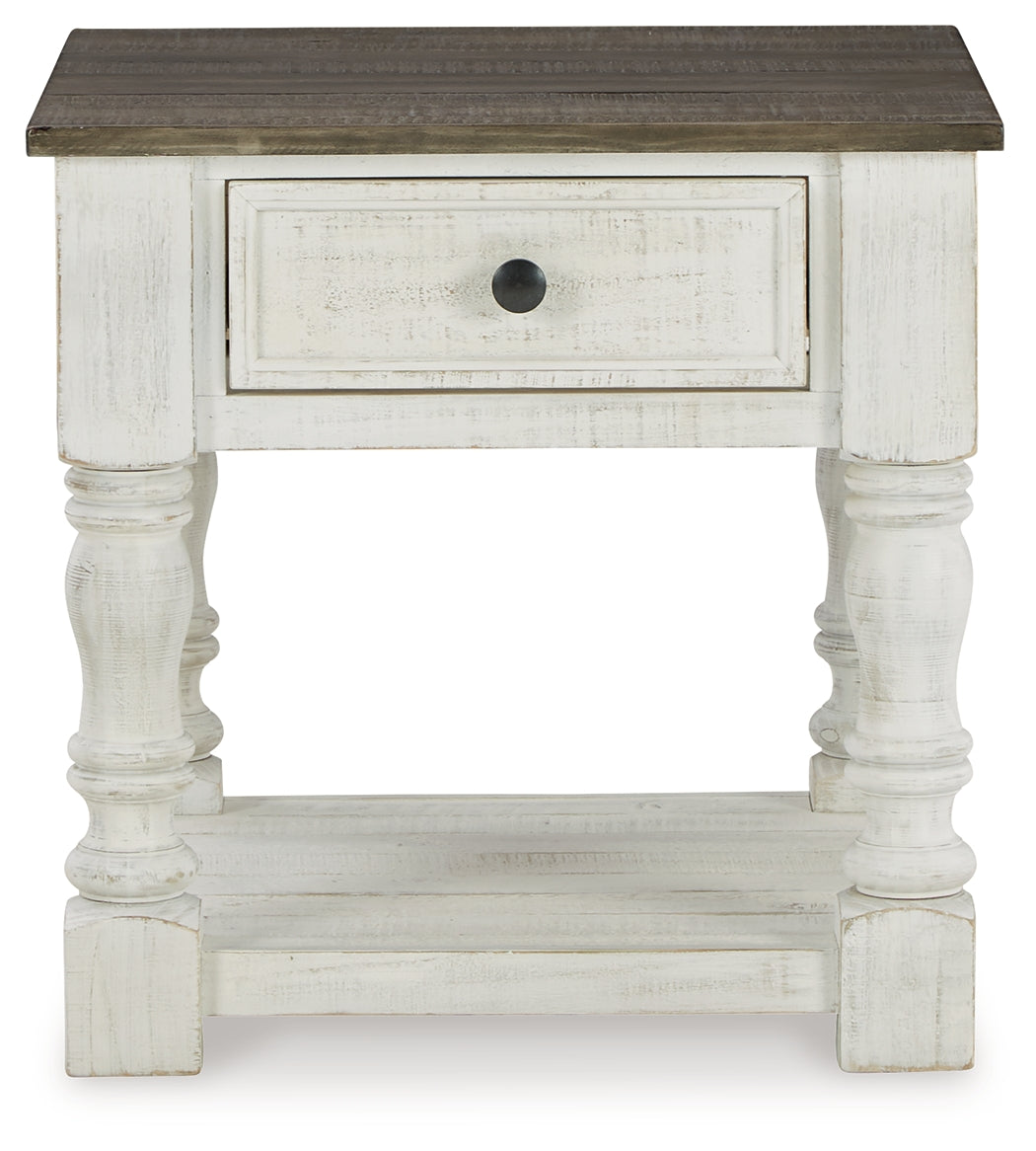 Furniture City Laplace - Ashley Furniture - Havalance End Table - Square End Table / White/Gray - T994-2