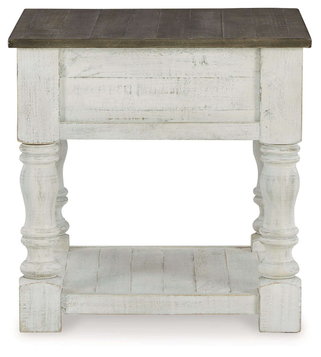 Furniture City Laplace - Ashley Furniture - Havalance End Table - Square End Table / White/Gray - T994-2