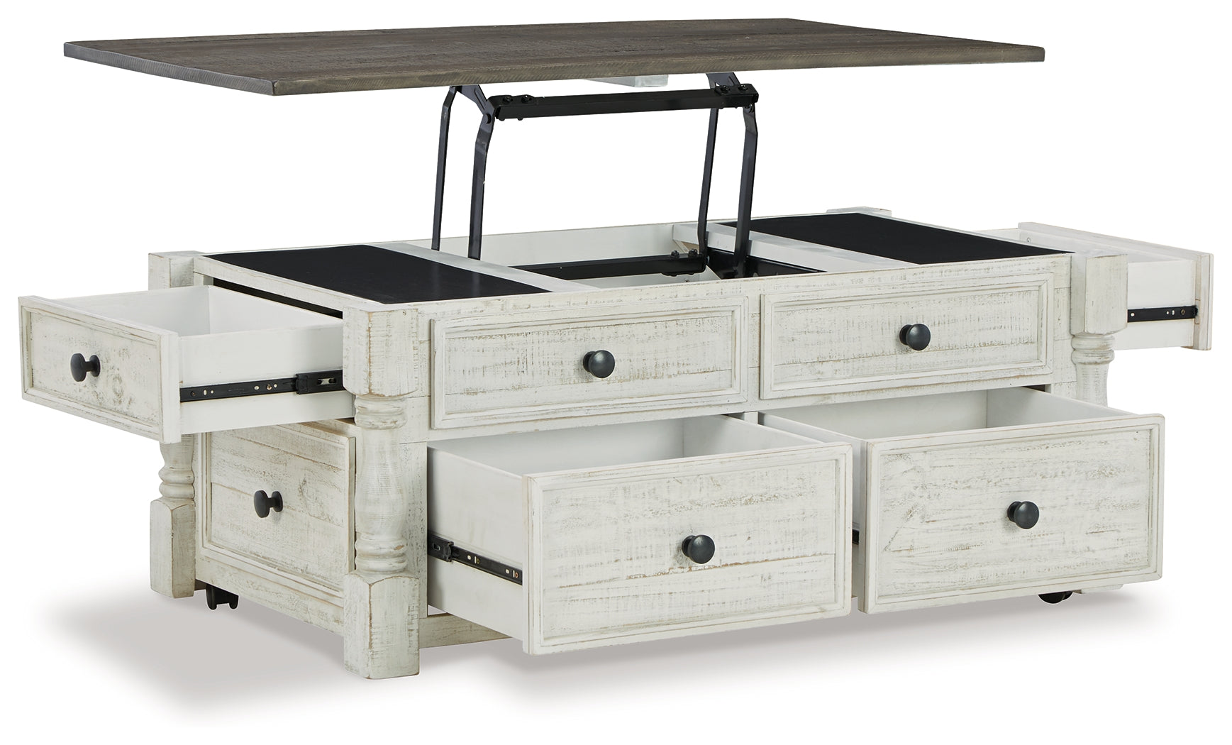 Furniture City Laplace - Ashley Furniture - Havalance Lift-Top Coffee Table - Lift Top Cocktail Table / White/Gray - T994-20