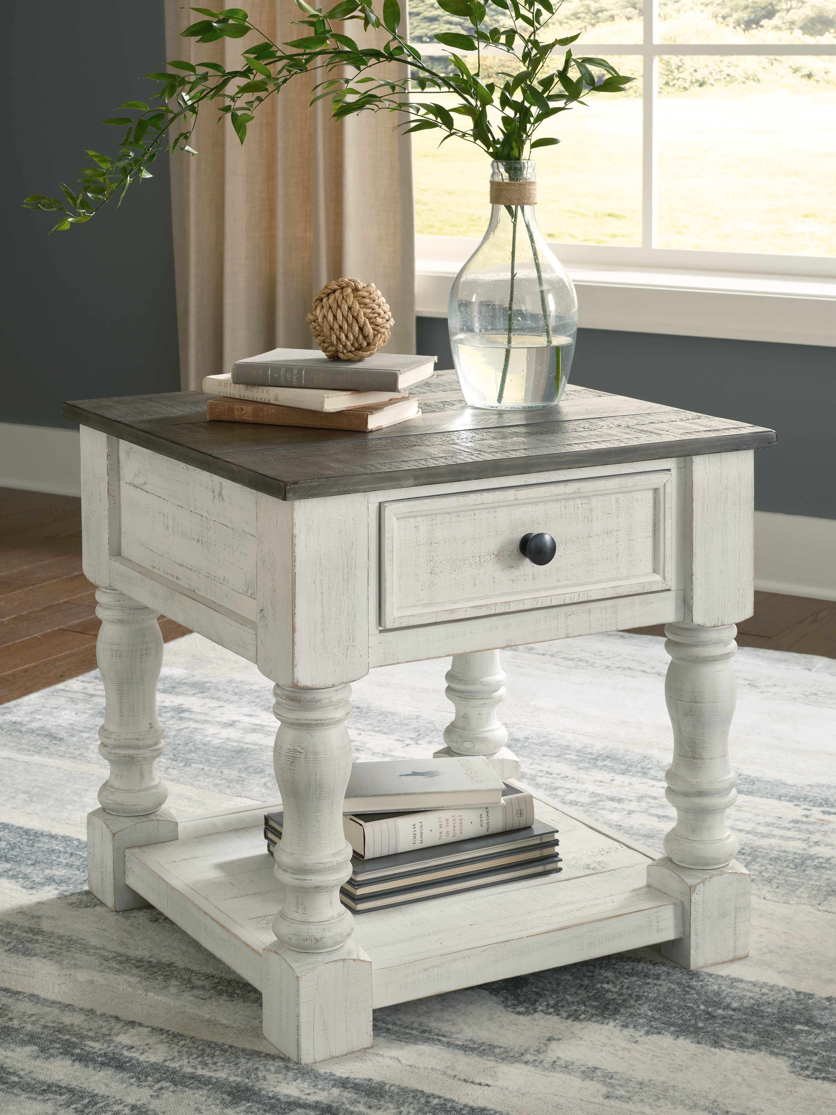 Furniture City Laplace - Ashley Furniture - Havalance End Table - Rectangular End Table / Gray/White - T814-3