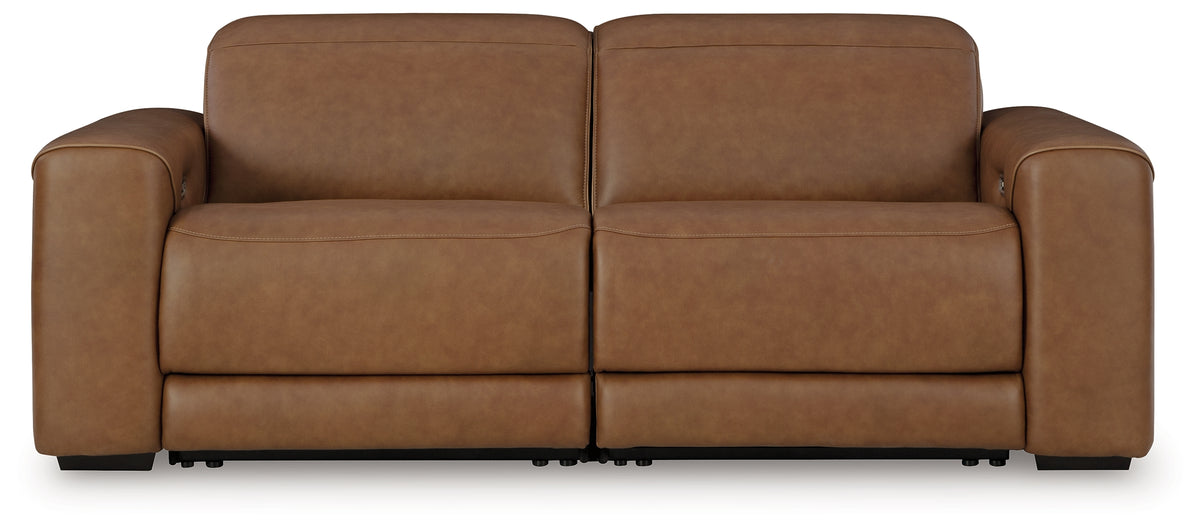Furniture City Laplace - Ashley Furniture - Magic Man 2-Piece Power Reclining Sectional Loveseat - 2-Piece Power Reclining Sectional Loveseat / Caramel - PCU10700S1
