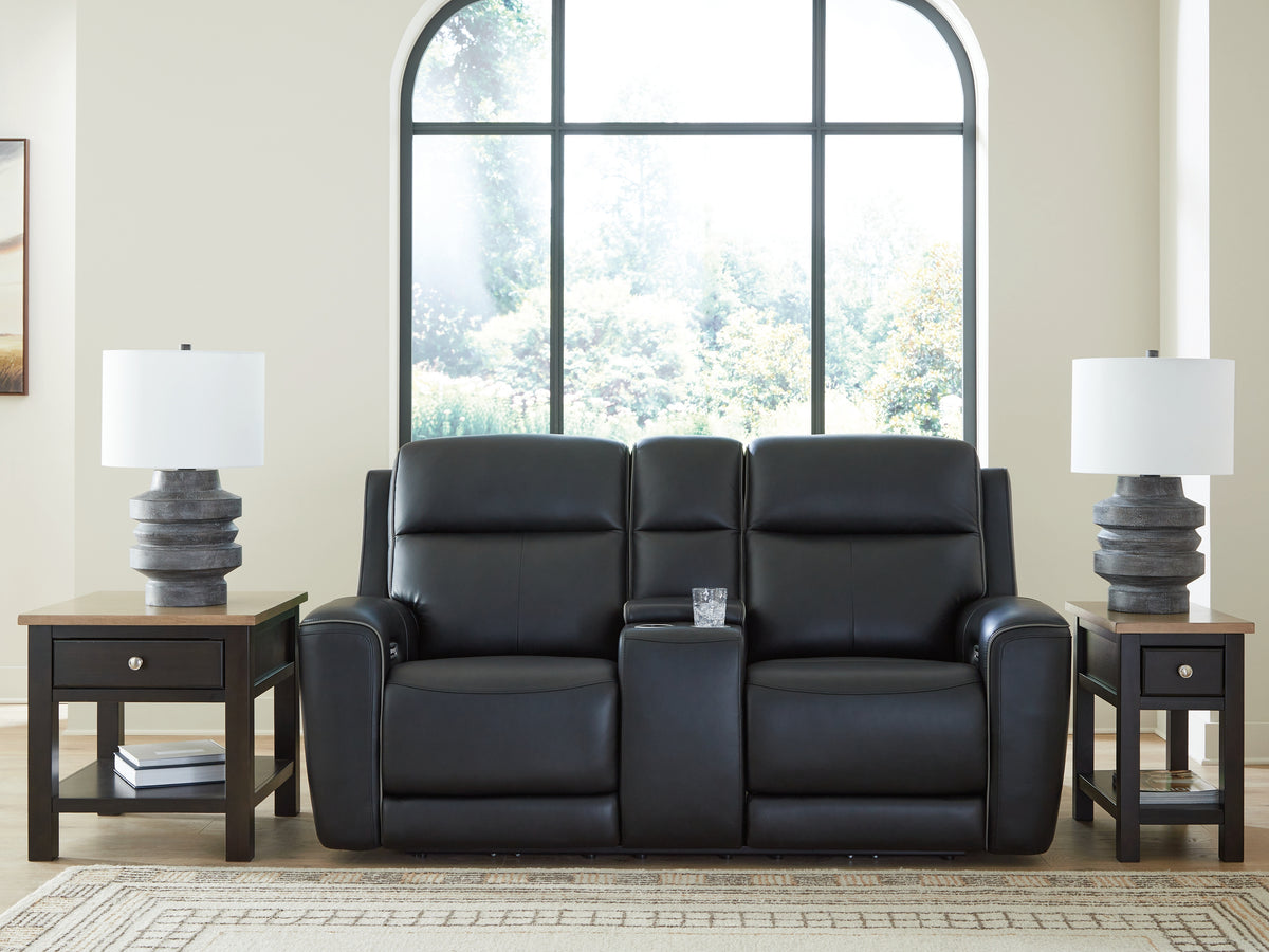 Furniture City Laplace - Ashley Furniture - 5Z-Comfort Power Reclining Loveseat with Console - PWR REC Loveseat/CON/ADJ HDRST - PCU1090218