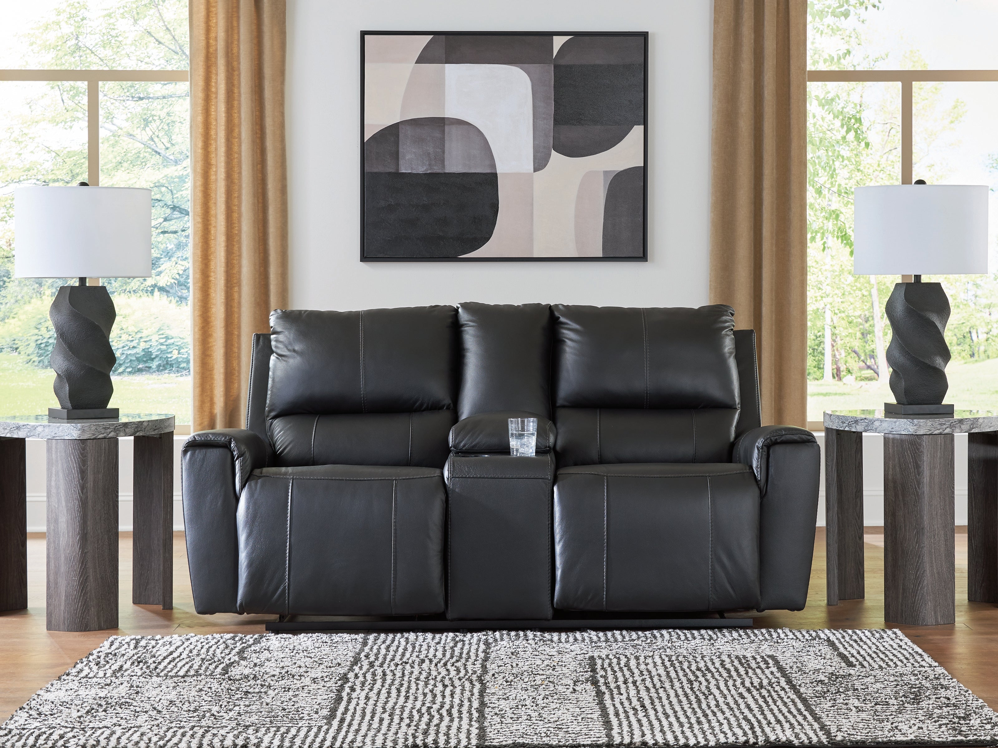 Furniture City Laplace - Ashley Furniture - GlossmoreLiving Room - DBL Rec Loveseat w/Console - PCU1170094