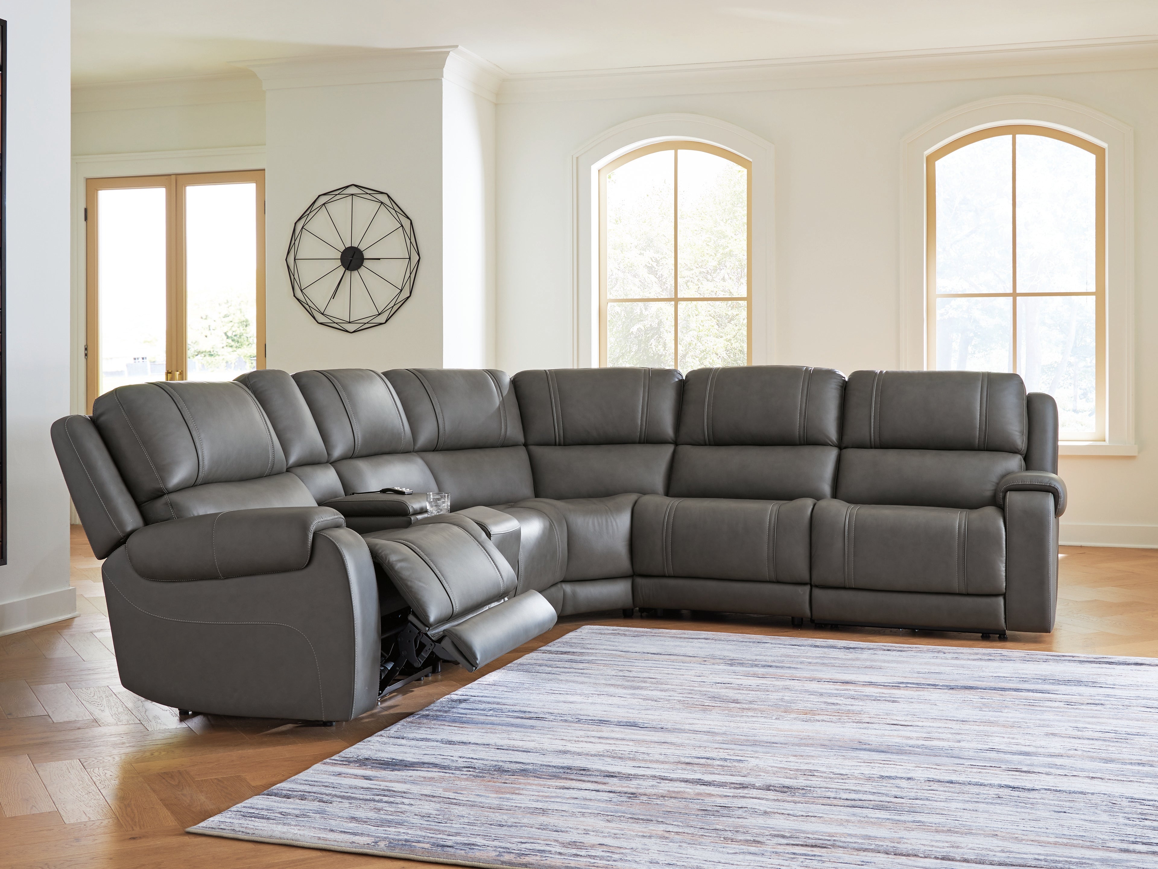 Furniture City Laplace - Ashley Furniture - 5Z - Pittson 6-Piece Power Reclining Sectional - 6-Piece Power Reclining Sectional - PCU12600S5