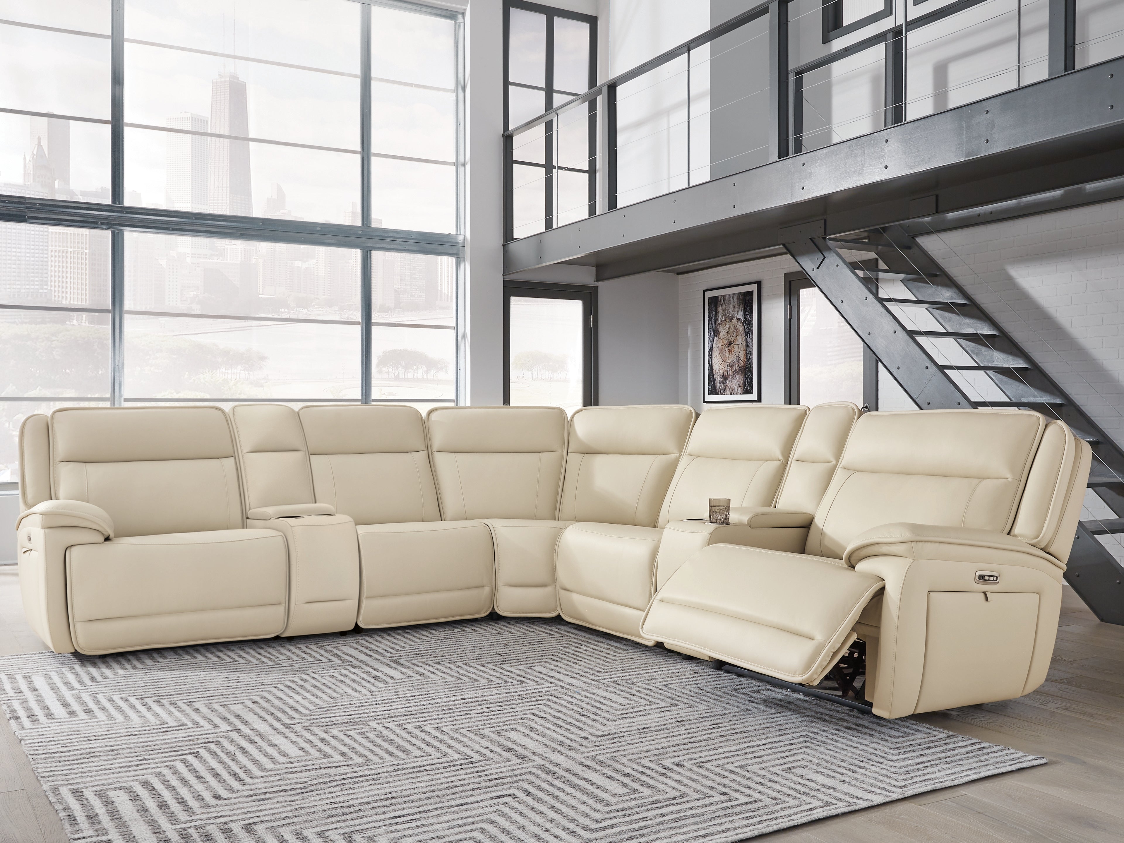 Furniture City Laplace - Ashley Furniture - Double Deal Sectionals - 7-Piece Reclining Sectional with 2 Consoles - U13001S9