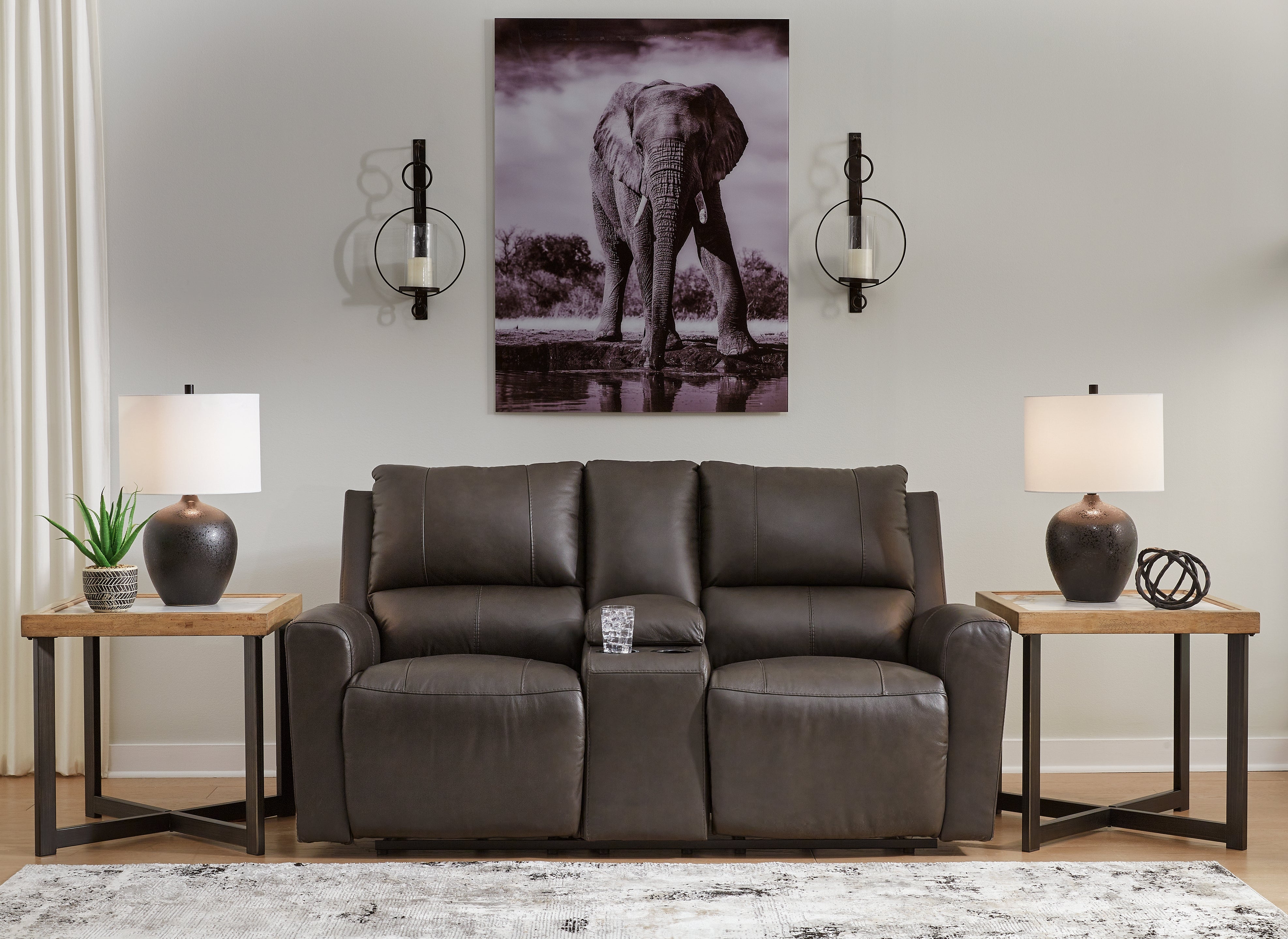 Furniture City Laplace - Ashley Furniture - BoxmereLiving Room - DBL REC PWR Loveseat w/Console - U1310096