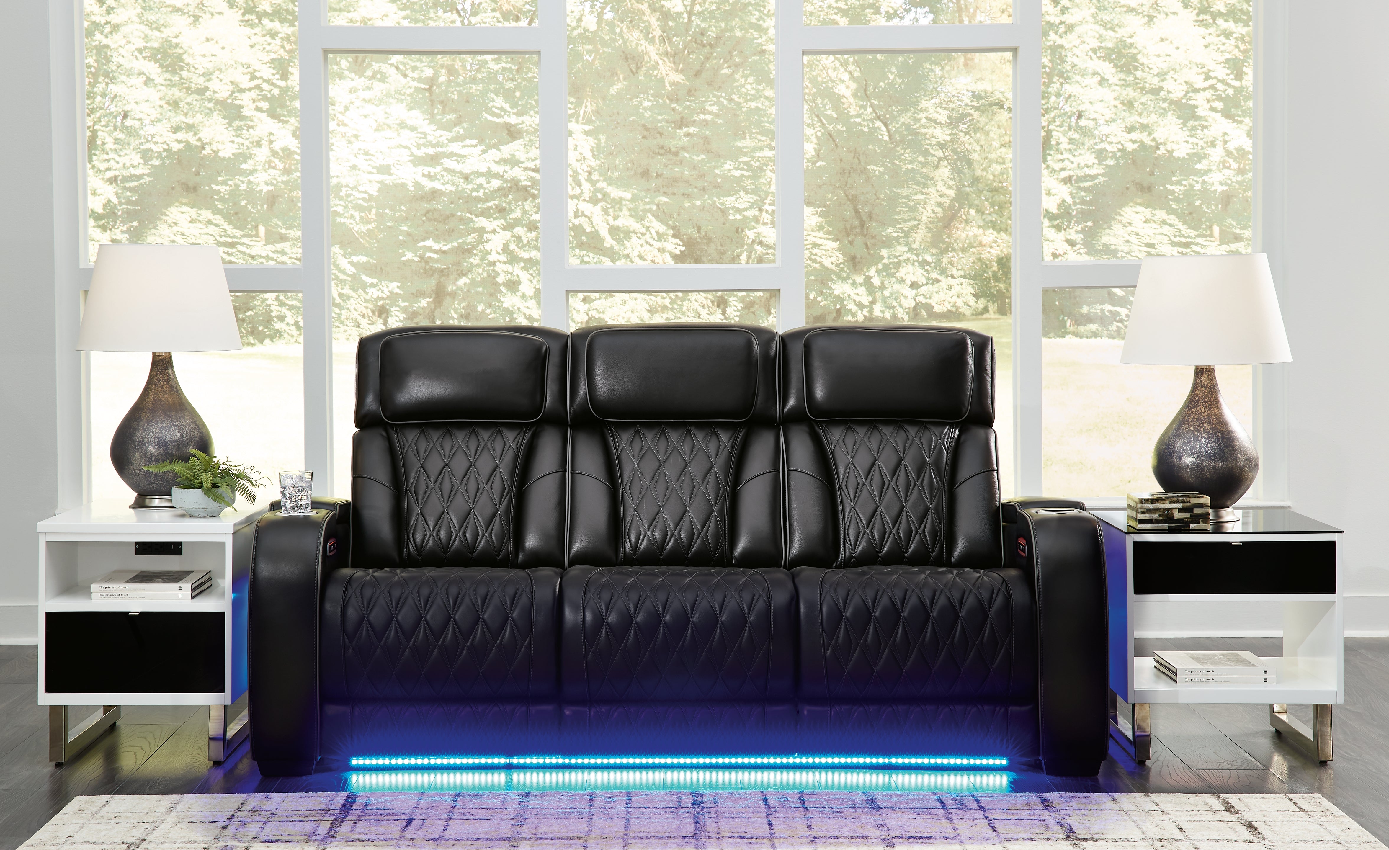 Furniture City Laplace - Ashley Furniture - Boyington Power Reclining Sofa - PWR REC Sofa with ADJ Headrest / Black - U2710615