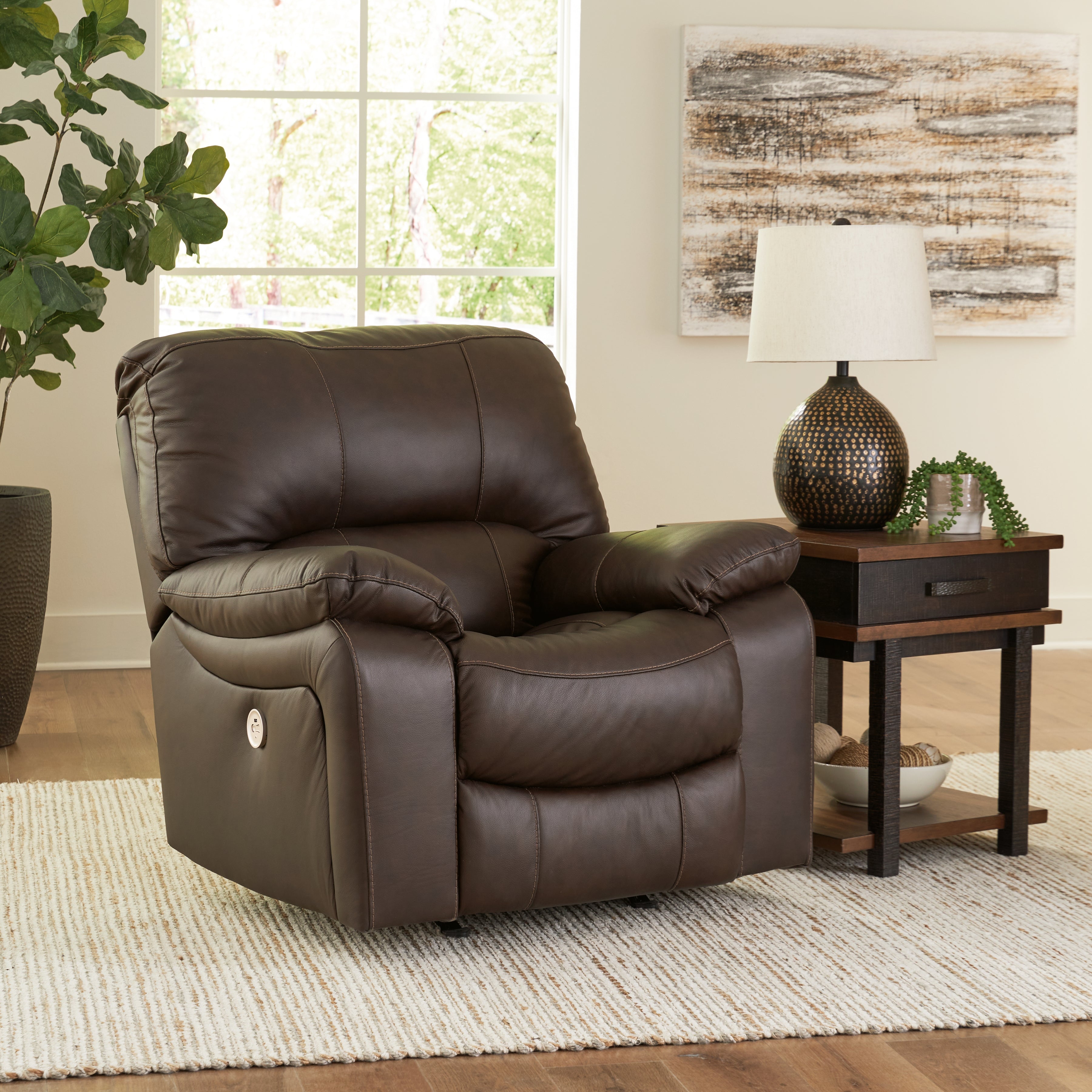 Furniture City Laplace - Ashley Furniture - Leesworth Power Recliner - Power Rocker Recliner - U4380898