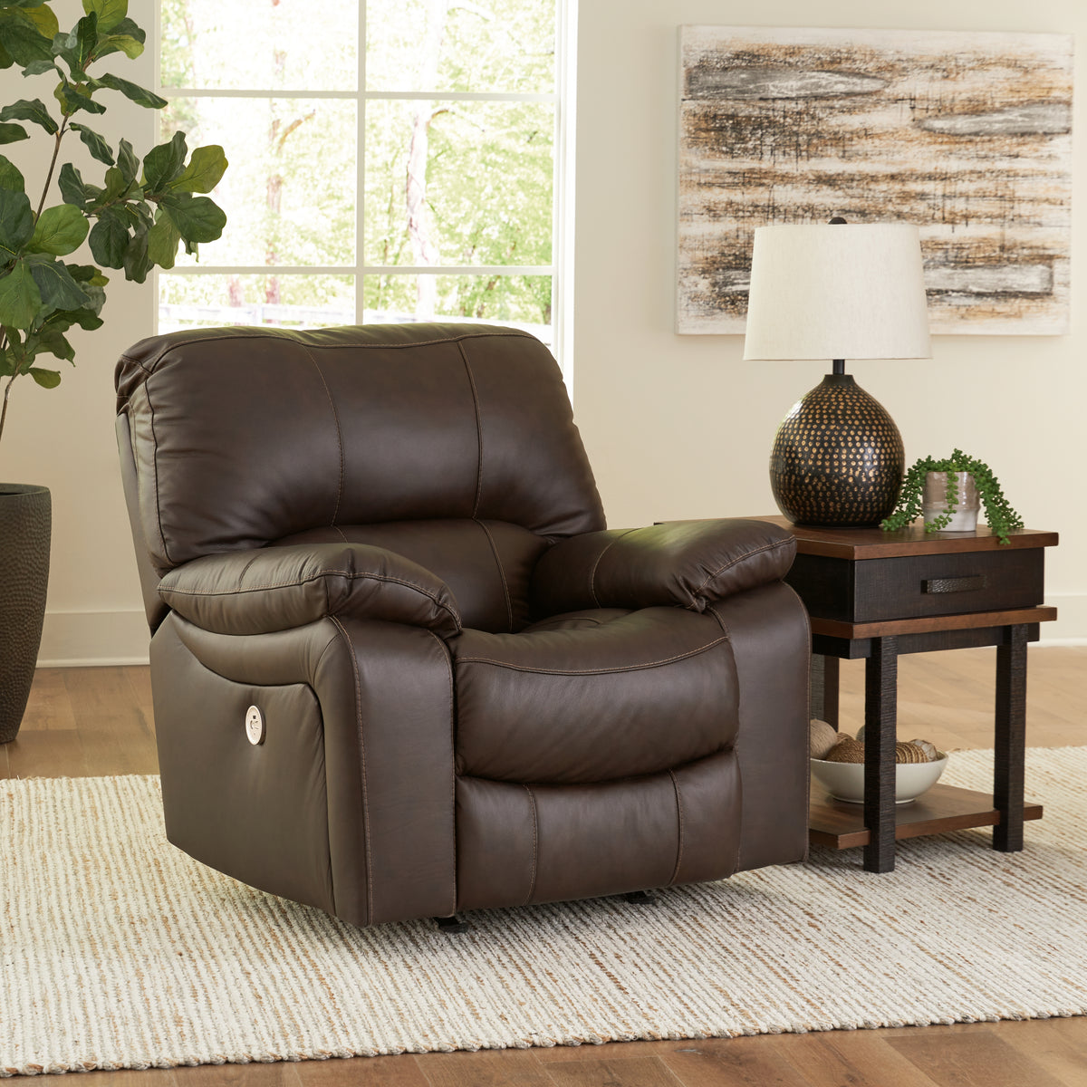 Furniture City Laplace - Ashley Furniture - Leesworth Power Recliner - Power Rocker Recliner - U4380898