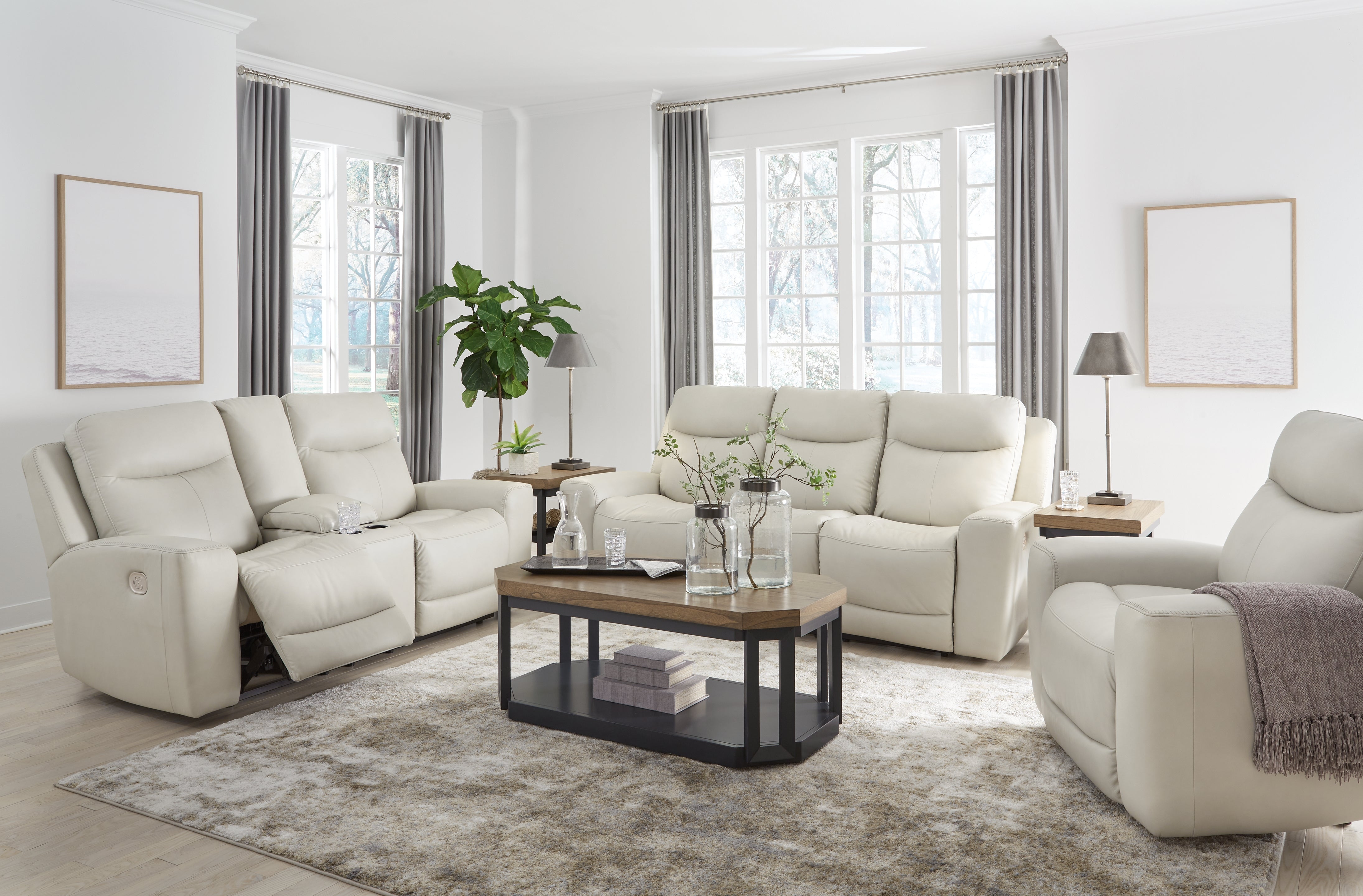 Furniture City Laplace - Ashley Furniture - Mindanao Power Reclining Sofa, Loveseat and Recliner - Power Reclining Sofa, Loveseat and Recliner - U59505U2