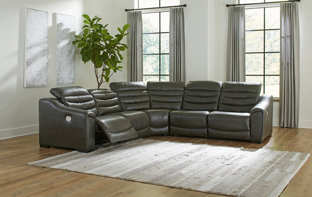 Furniture City Laplace - Ashley Furniture - Center Line 5-Piece Power Reclining Sectional - 5-Piece Power Reclining Sectional - U63404S3