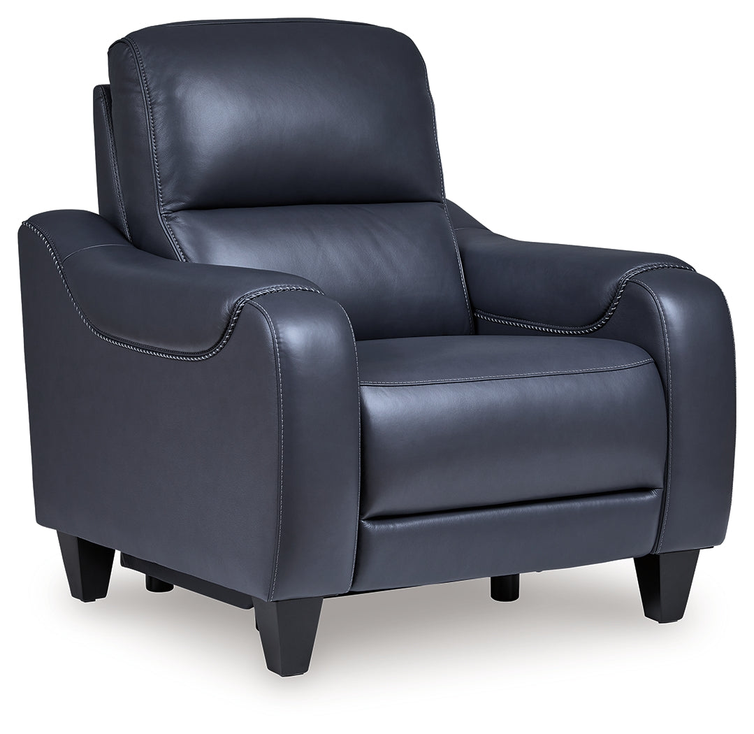 Furniture City Laplace - Ashley Furniture - Mercomatic Power Recliner - PWR Recliner/ADJ Headrest / Ocean - U7531113