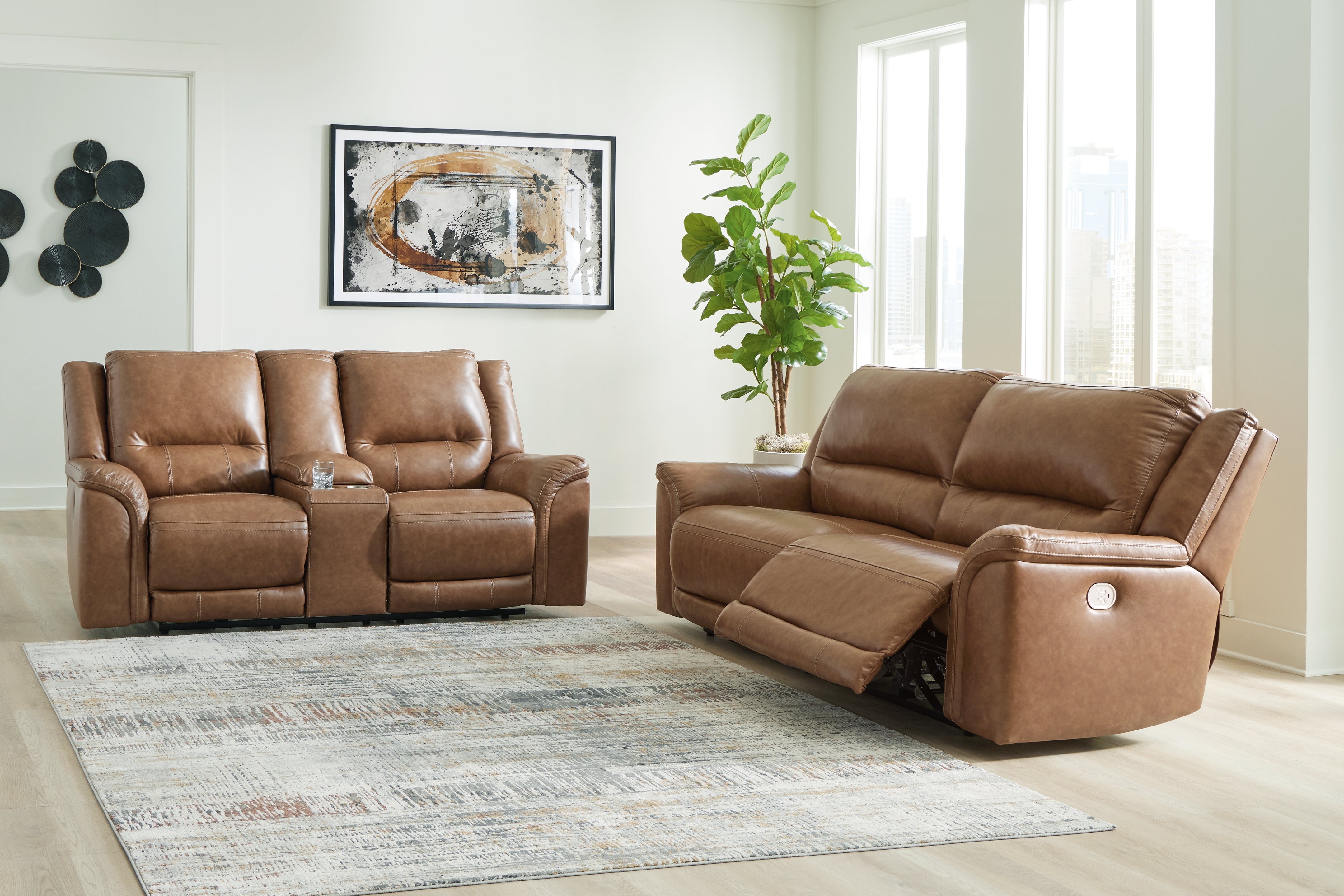 Furniture City Laplace - Ashley Furniture - Trasimeno Power Reclining Sofa and Loveseat - Power Reclining Sofa and Loveseat - U82815U1