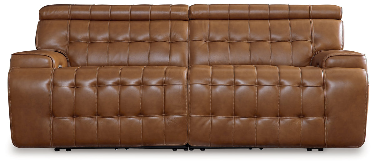 Furniture City Laplace - Ashley Furniture - Temmpton 2-Piece Power Reclining Sectional Loveseat - 2-Piece Power Reclining Sectional Loveseat / Chocolate - U92708S1