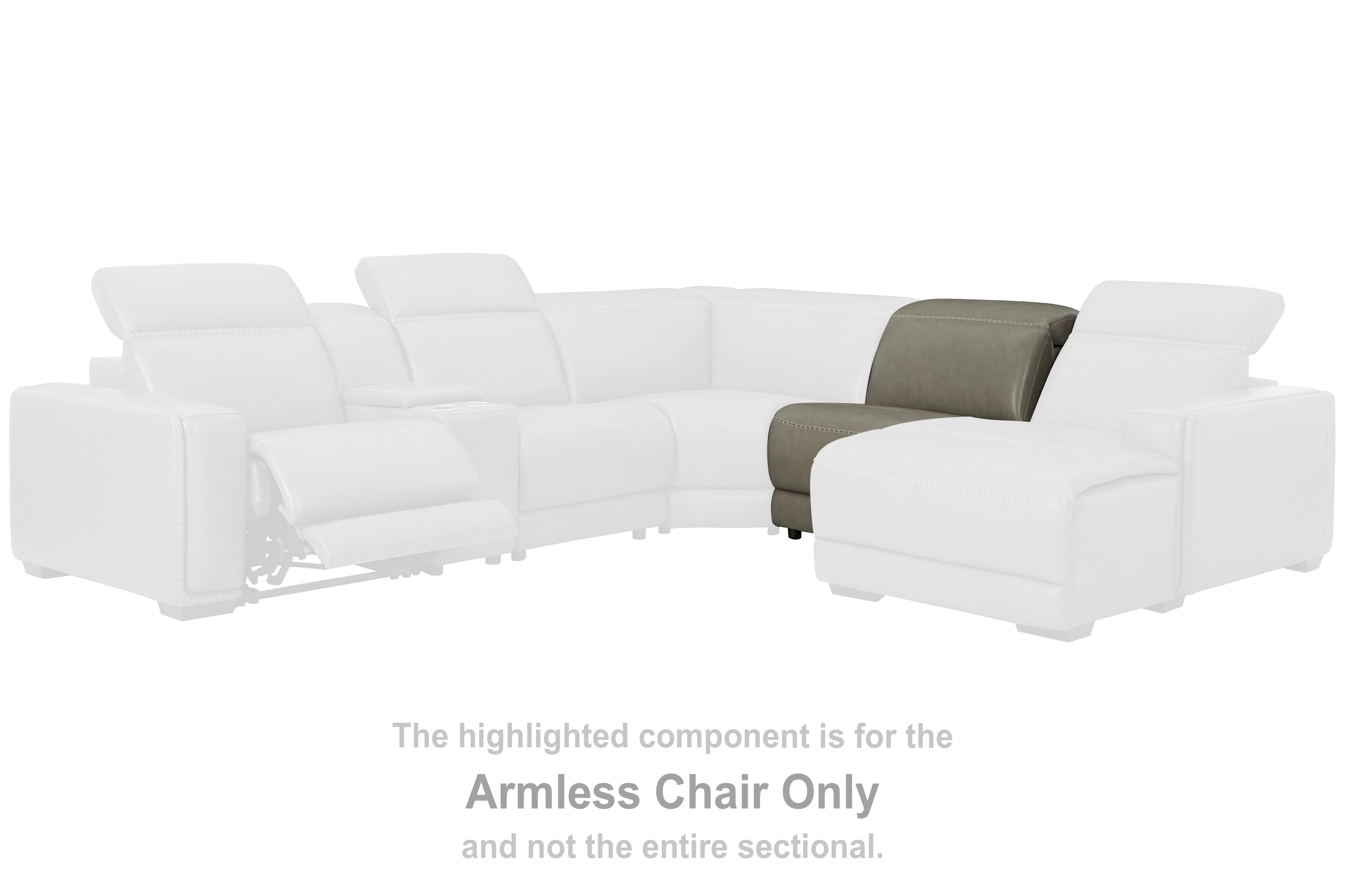 Furniture City Laplace - Ashley Furniture - Correze Sectionals - LAF PWR Reclining Back Chaise / Gray - U9420279