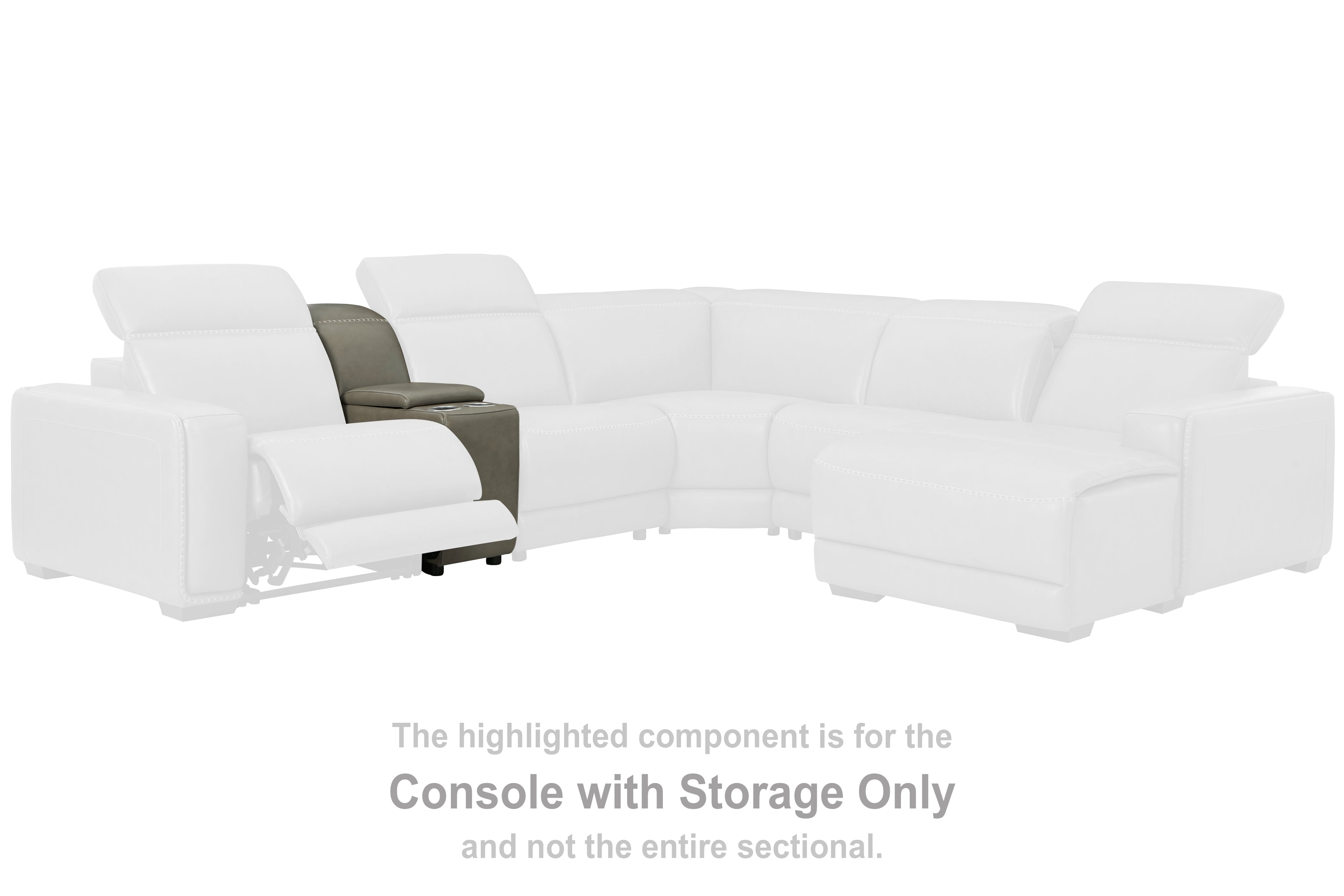 Furniture City Laplace - Ashley Furniture - Correze Sectionals - LAF PWR Reclining Back Chaise / Gray - U9420279