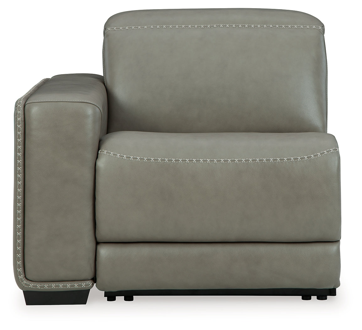 Furniture City Laplace - Ashley Furniture - Correze Sectionals - LAF Zero Wall Power Recliner / Gray - U9420258