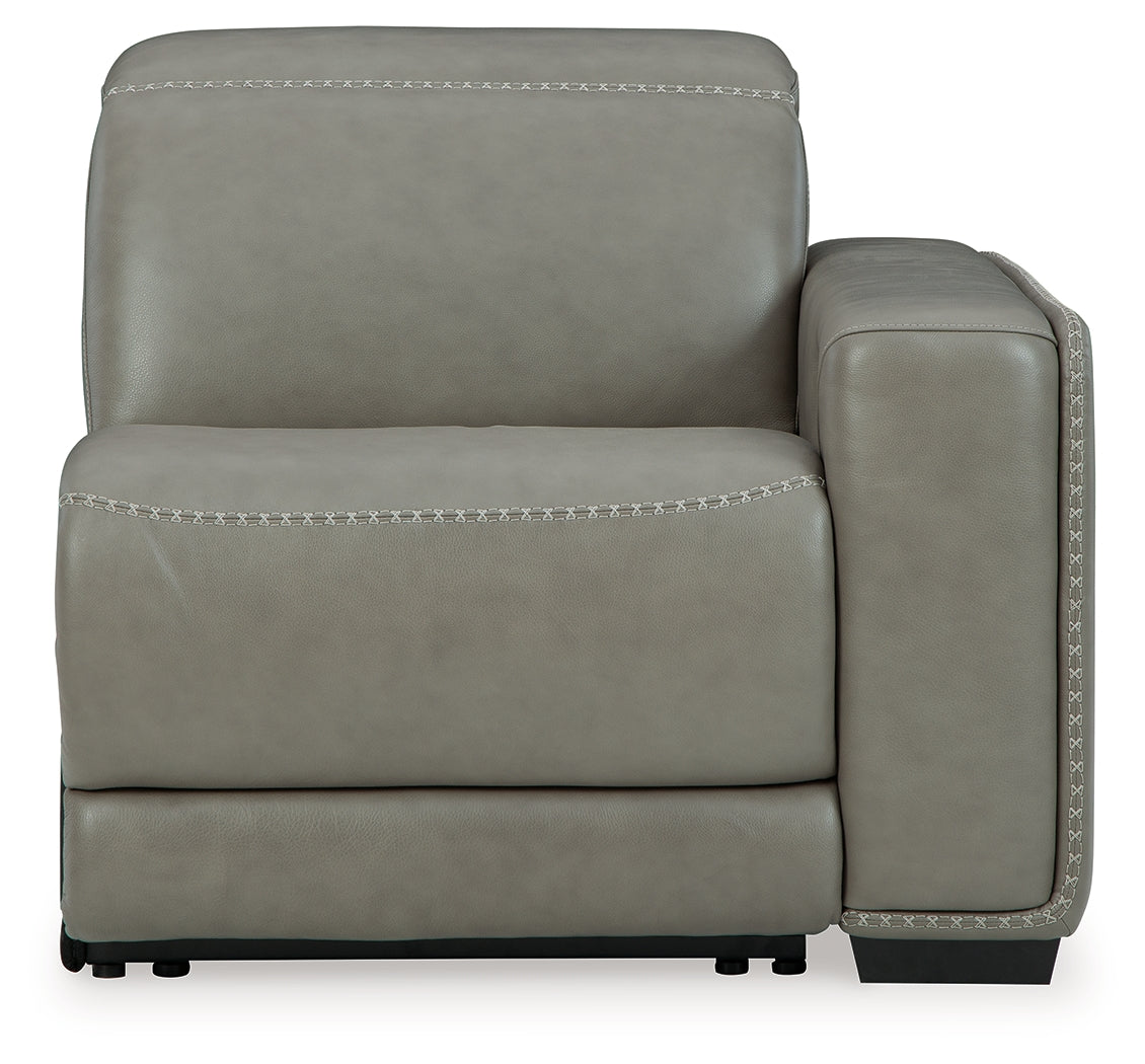 Furniture City Laplace - Ashley Furniture - Correze Sectionals - RAF Zero Wall Power Recliner / Gray - U9420262