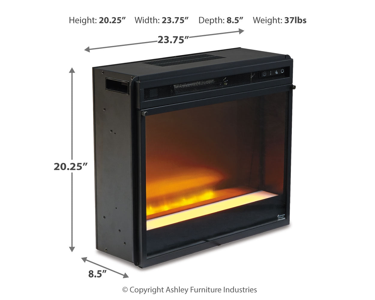 Furniture City Laplace - Ashley Furniture - Entertainment Accessories Fireplace Insert - Fireplace Insert / Black - W100-12