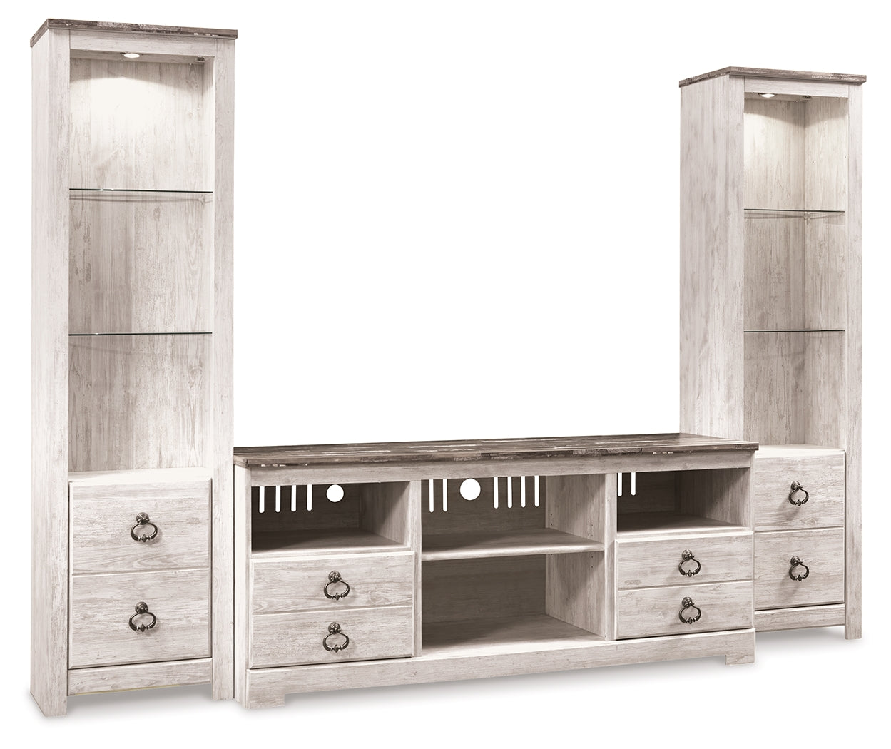 Furniture City Laplace - Ashley Furniture - Willowton TV Stand - 3-Piece Entertainment Center - W267W16