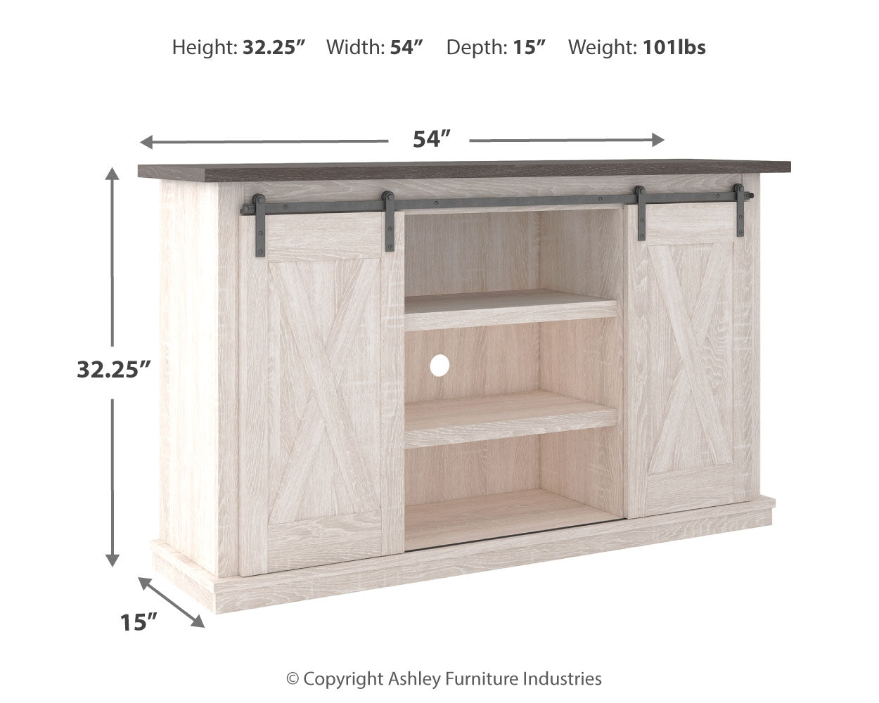 Furniture City Laplace - Ashley Furniture - Dorrinson 54" TV Stand - 54" / Two-tone - W287-48