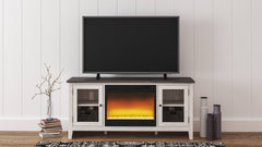 Furniture City Laplace - Ashley Furniture - Dorrinson 60" TV Stand with Electric Fireplace - 60" TV Stand with Electric Fireplace / Two-tone - W287W2