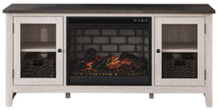 Furniture City Laplace - Ashley Furniture - Dorrinson 60" TV Stand with Electric Fireplace - 60" TV Stand with Electric Fireplace / Two-tone - W287W3